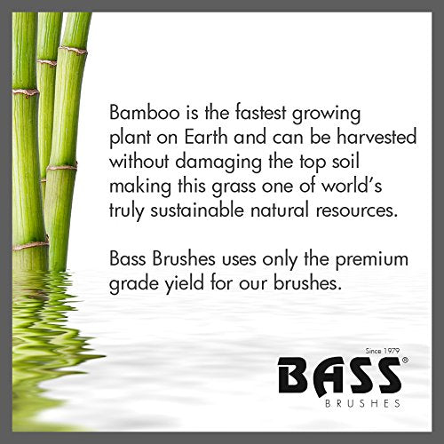 Bass Brushes Large Slicker Style Pet Brush With Bamboo Wood Handle And Rubber Grips