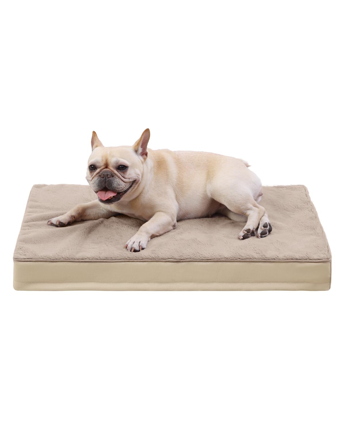 KSIIA Orthopedic Dog Bed Crate Waterproof Pet Mats for Medium Dogs Deluxe Plush Washable Pet Bed with Egg Crate Foam & Removable