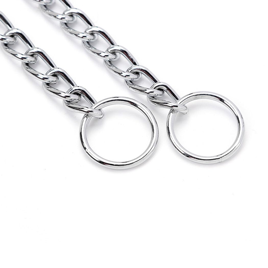 Silver Dog Chain Collar, Heavy Duty Dog Necklace, For Training, Chew Proof Martingale Puppy Dog Chains For Xxs Xs Small Medium L