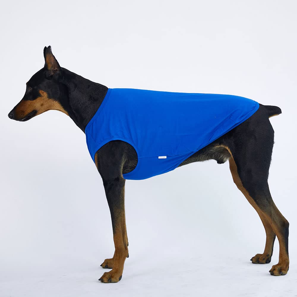 Lucky Petter Dog Sleeveless Tank Top Cotton Shirt Blue 3X-Large