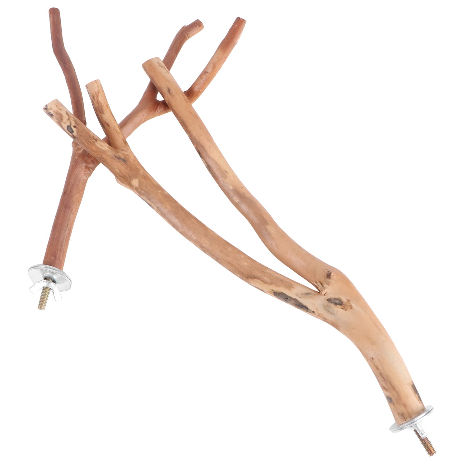 Bird Parrot Perch Stand Poles, Natural Wooden Parrot Stand For Cage, Branches Fork Perch Rod Stand For Small Parakeets Cockatiels Conure Lovebirds Bird Cage Accessories