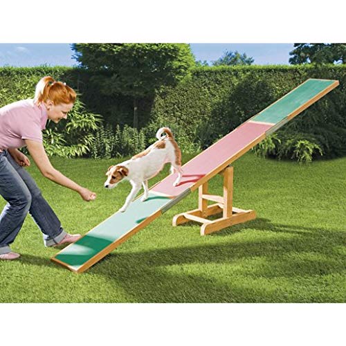 Trixie Dog Agility Seesaw, Canine Agility Training, Competition Seesaw, Teeter Set 300 × 54 × 34 Cm
