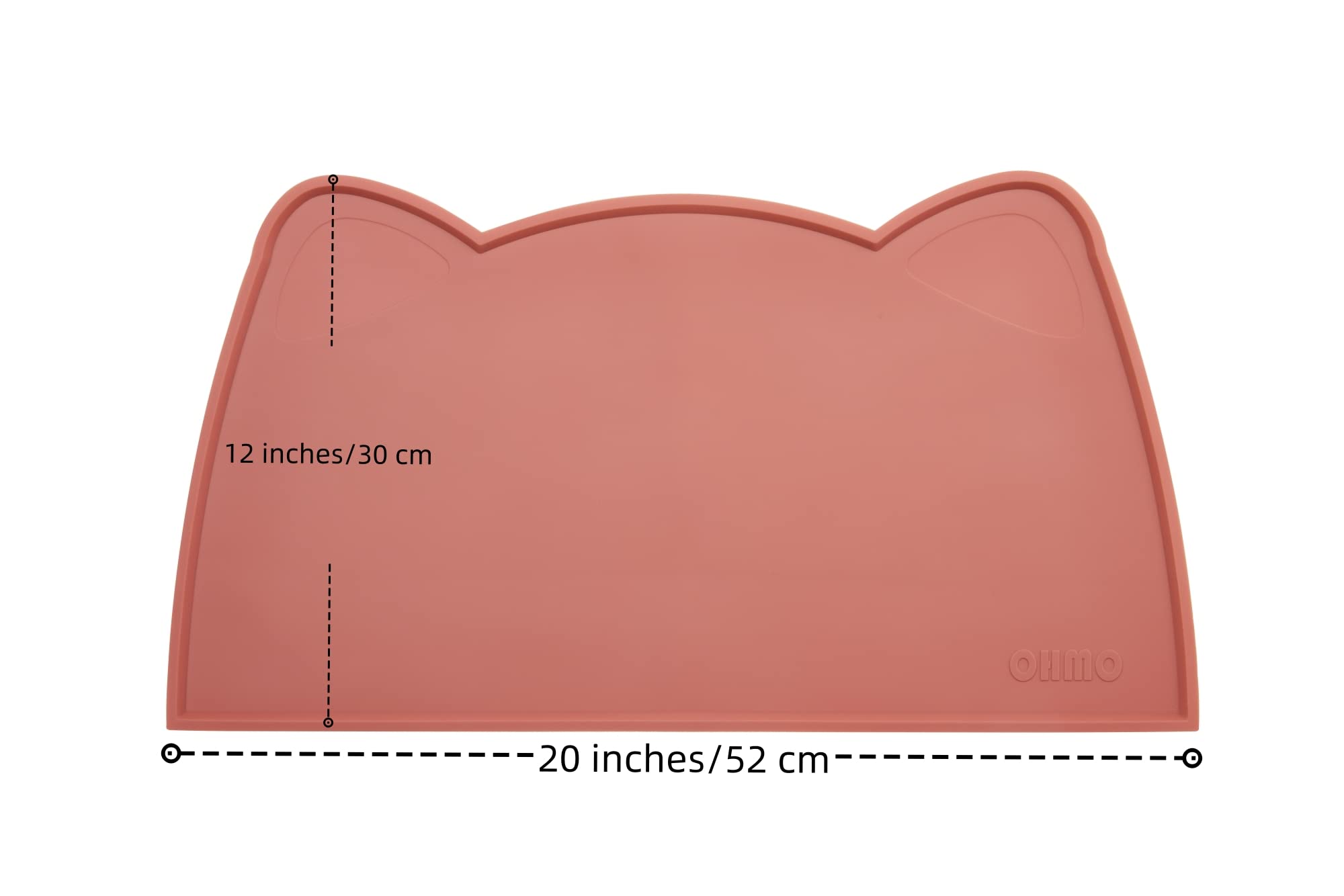 Ohmo - Cat Food Mat, Silicone Pet Feeding Mat For Floor Non-Skid Waterproof Dog Water Bowl Tray, Easy To Clean Pet Placemat