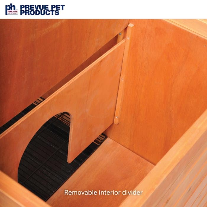 Prevue Hendryx, Stained Wood 461 Large Rabbit Hutch, 46.5' L X 24.0' W X 36.3' H