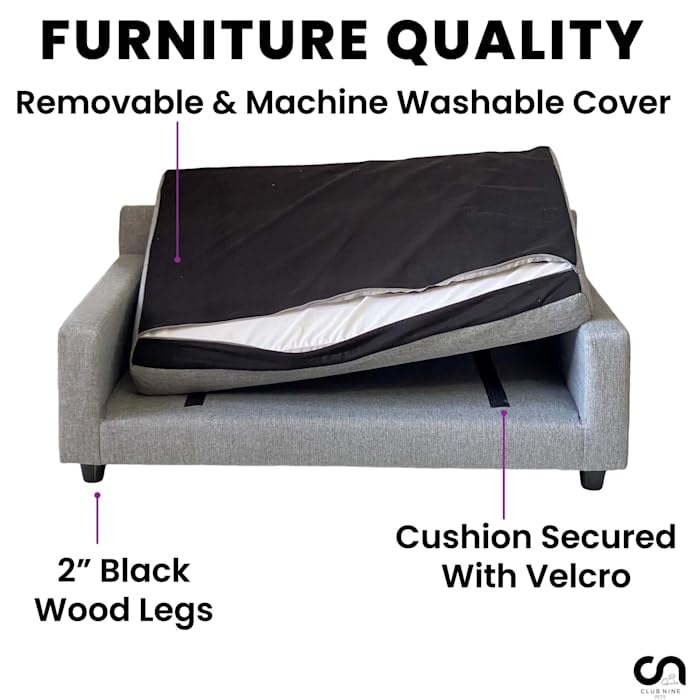 Club Nine Pets Unisex Metro Orthopedic Dog Bed - Large Charcoal Lg One Size