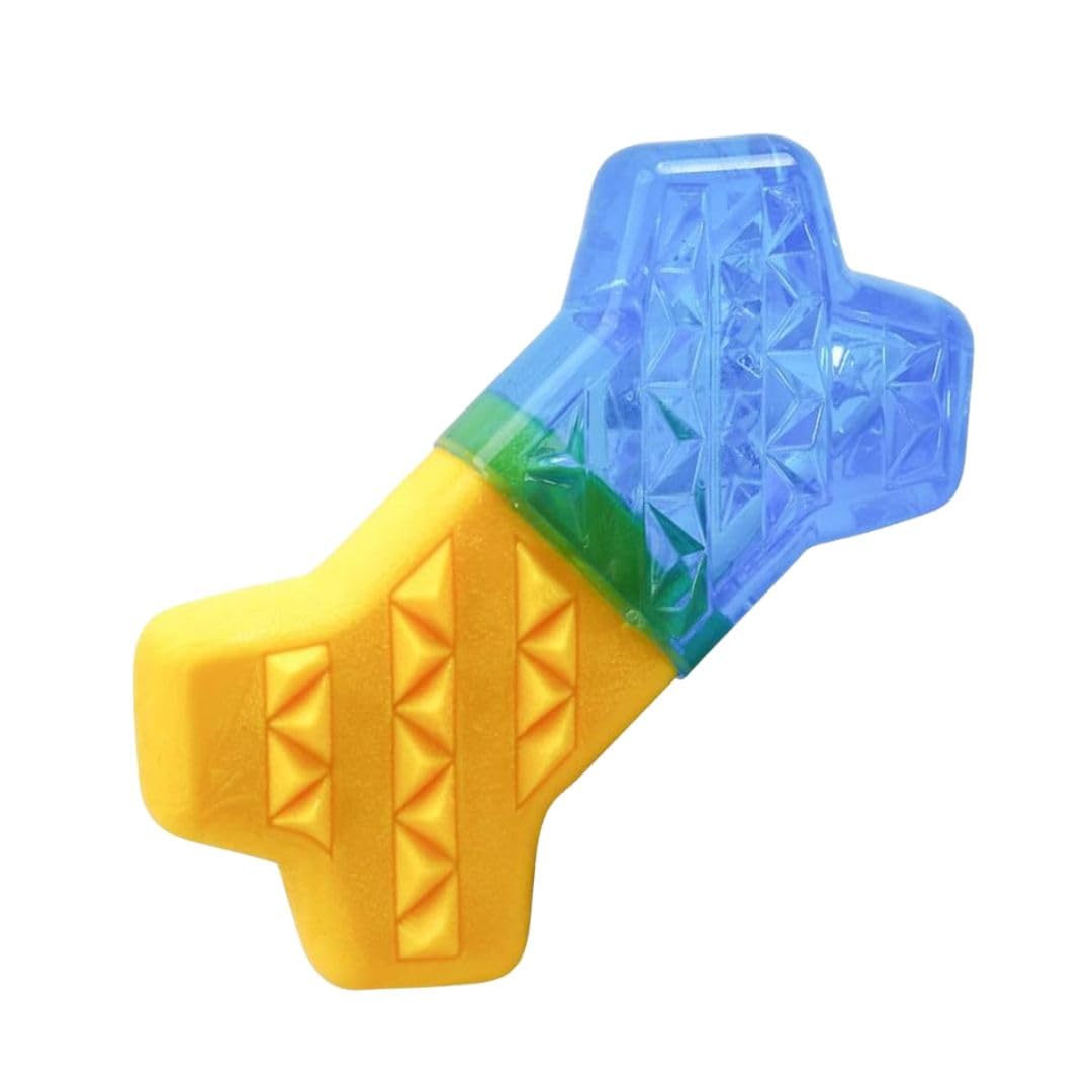 Pet Fun Frozen Bone Toy For Dogs & Puppies | Tpr Molar Cooling Ice Toy For Teething, Training | Freezable Pet Chew Bone | For Al