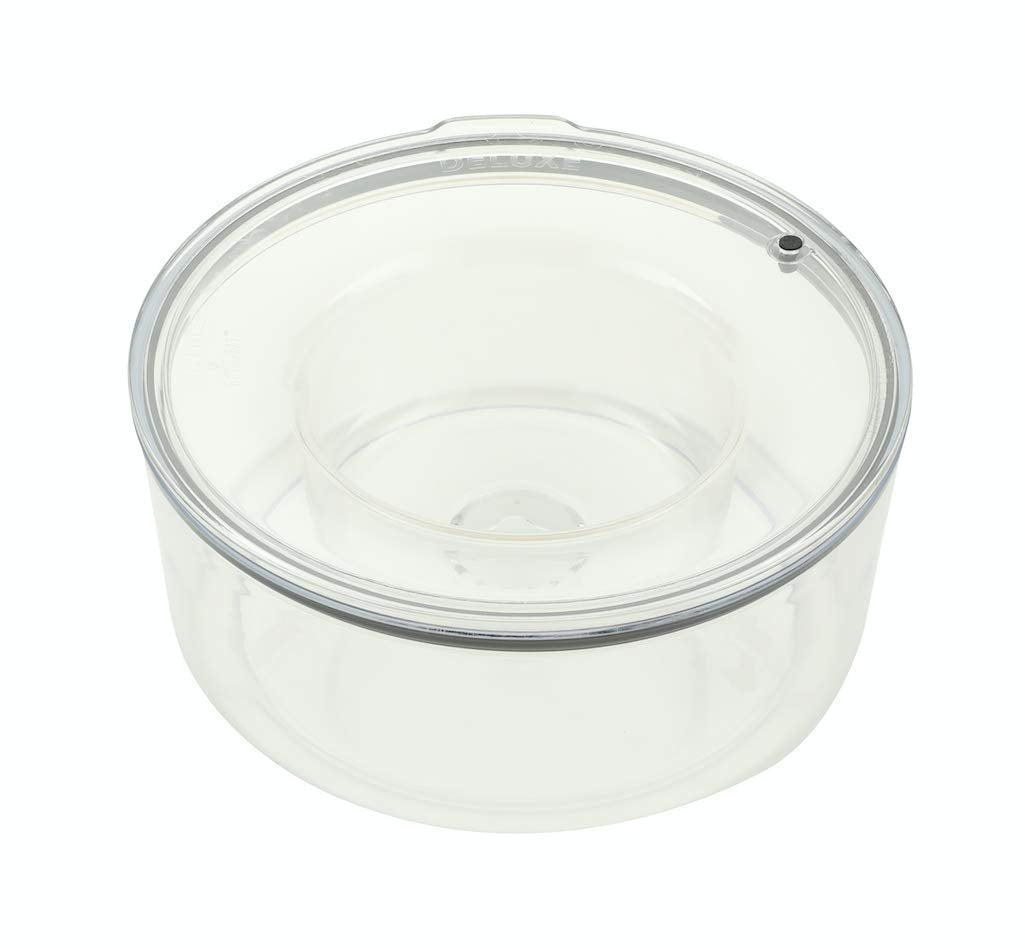 Slopper Stopper Dripless Water Bowl - Tritan Plastic Bowl Unit - for Multiple Small Breed Dogs & Cats 0-20 Lbs, 9.84    Dia, 1 G