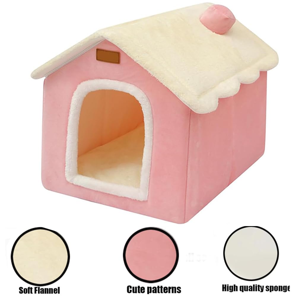 Dog House Indoor Memory Sponge, Foldable Dog House Kennel Bed Mat With Cushion For Small Medium Large Dogs Cats, Winter Warm Cat
