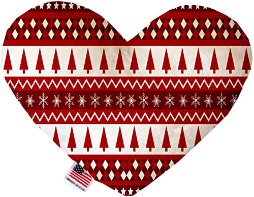 Pet and Dog Plush Heart or Bone Toy, "Classy Christmas Group" (Available in different sizes, and 7 different pattern options!) Red ClassicChristmas 8" Plush Heart