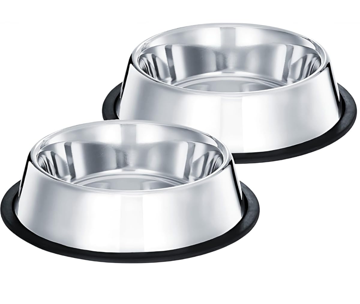 Dog Bowl 400Ml Stainless Steel | NonSlip Pet Feeding Bowl For Small Dogs, Puppies & Cats | Easy Clean Water & Food Dish | Durab