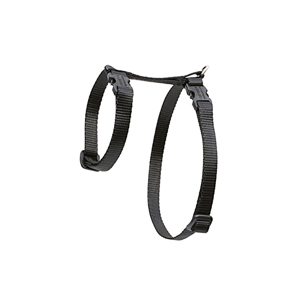 Lupinepet Basics 1/2' Black 12-20' H-Style Harness For Small Pets