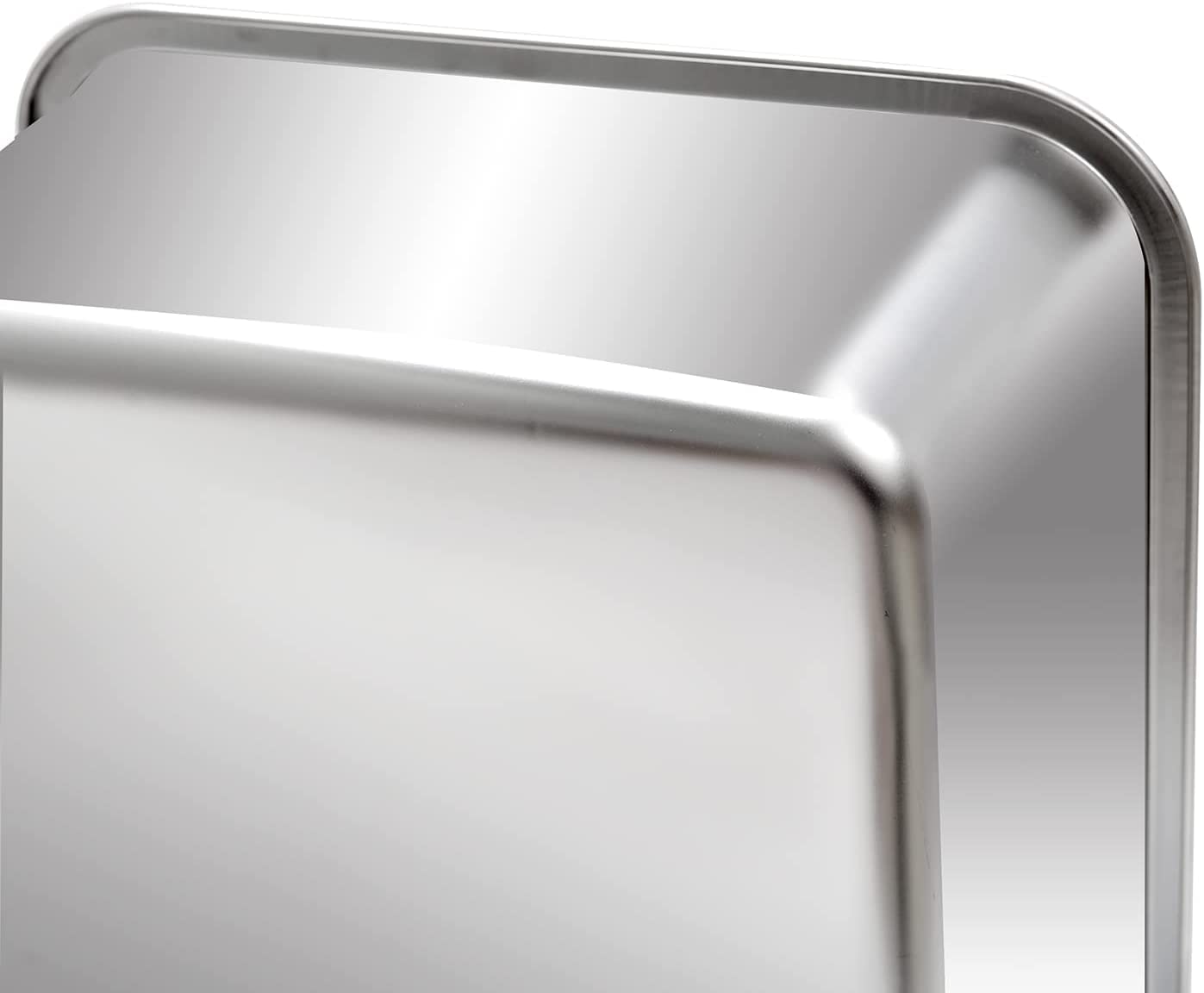 Kichwit Large Stainless Steel Cat Litter Box With High Sides, Metal Litter Pan For Big Cats, Non Stick Smooth Surface, Easy To Clean (23.4' L X 15.5' W X 7.6' H)