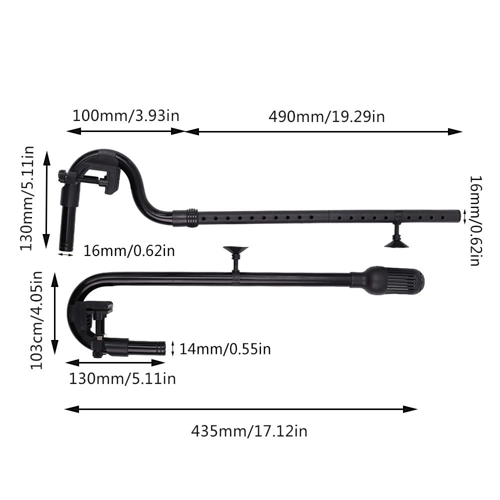 Mioyoow Aquarium Water Inlet Outlet Tube Kit, Fish Tank Water Pipe Fittings Aquarium Canister Filter Inflow Outflow Kit For 302B