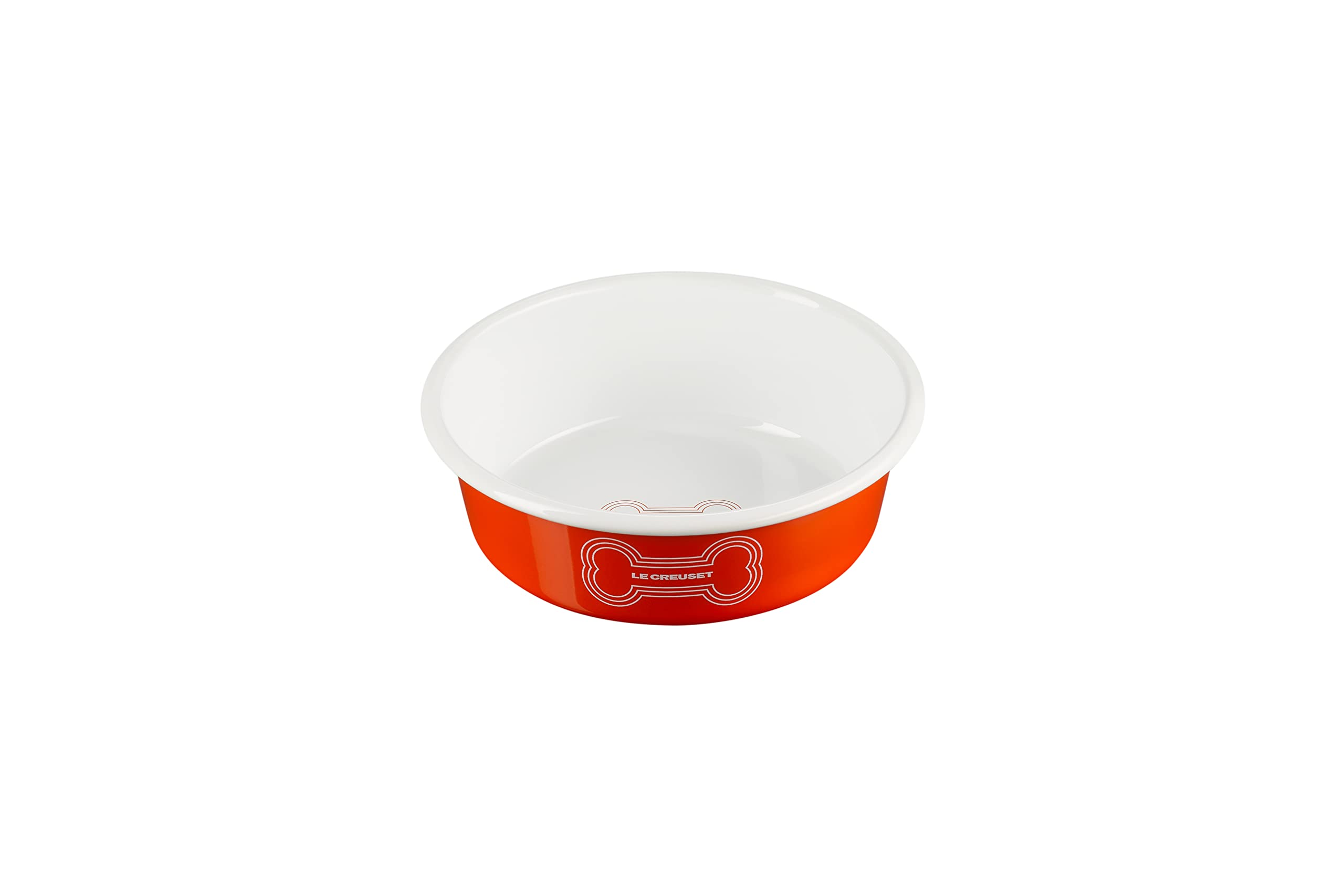 Le Creuset Enamel on Steel Medium Dog Bowl, 4 Cups, Orange