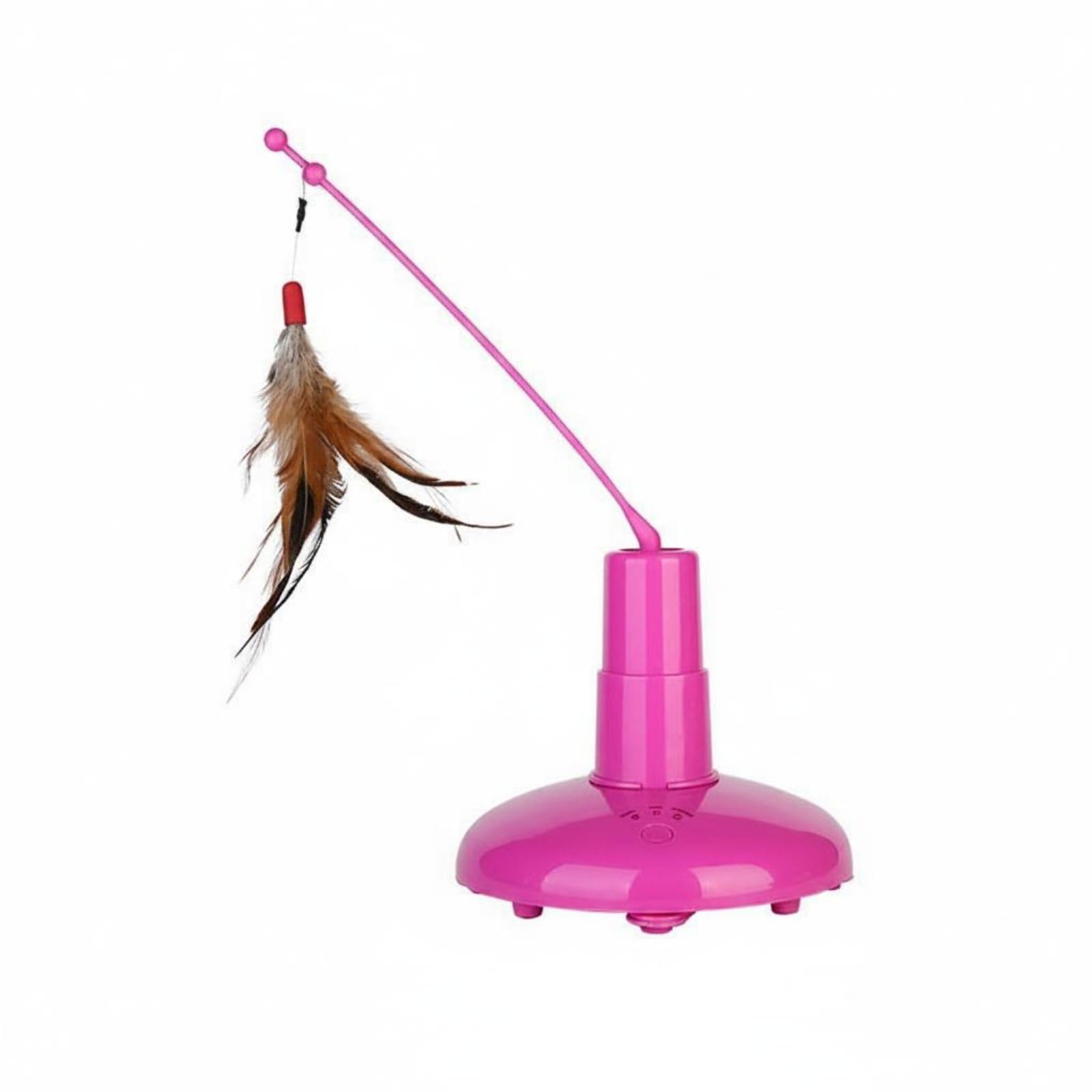 Relieves Boredom Automatic Feline Teaser Adjustable Speed Electric Rotating Feline Toy LongLasting Abs Material Rotating Feathe