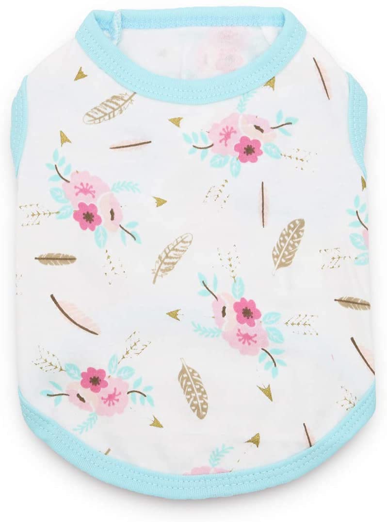 6 Pack Small Dog Shirts For Girls Puppy T Shirt Striped Dog Shirts Girl Puppy Clothes Girl Cat Clothes Pet Tshirts For Dogs Summer Vest Breathable Apparel, Medium