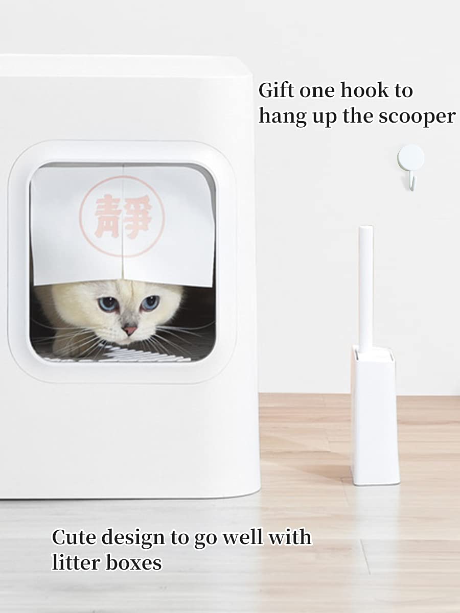 Tookincmo Cat Litter Scooper With Caddy, Cat Scooper For Litter Box With Holder Stand, Provide A Good Place To Keep The Cat Litt