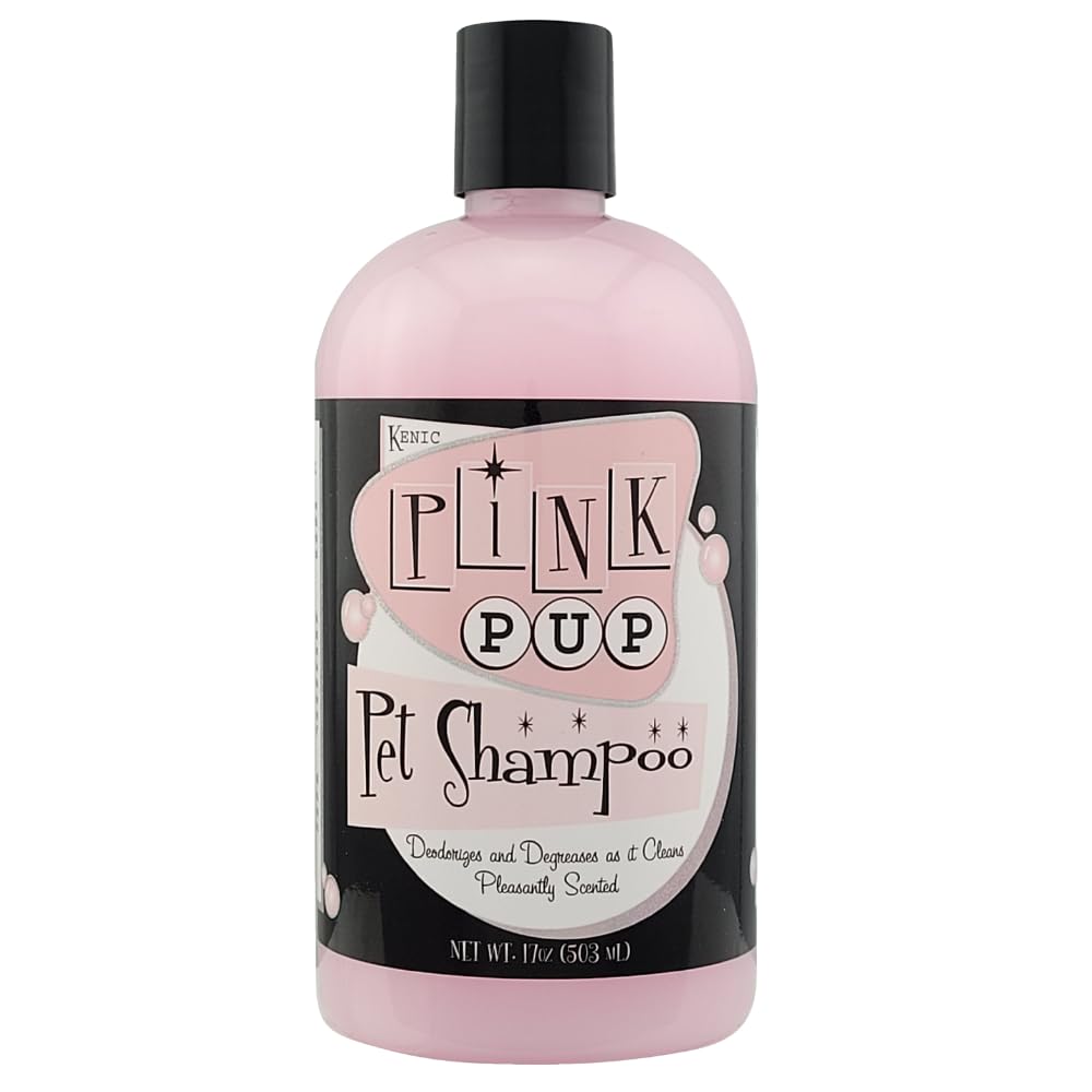 Kenic Pink Pup Odor Deodorizing Dog Shampoo - Sweet Watermelon Scent, Stain-Fighting Clean with Vitamins A, D & E, Detergent-Fre