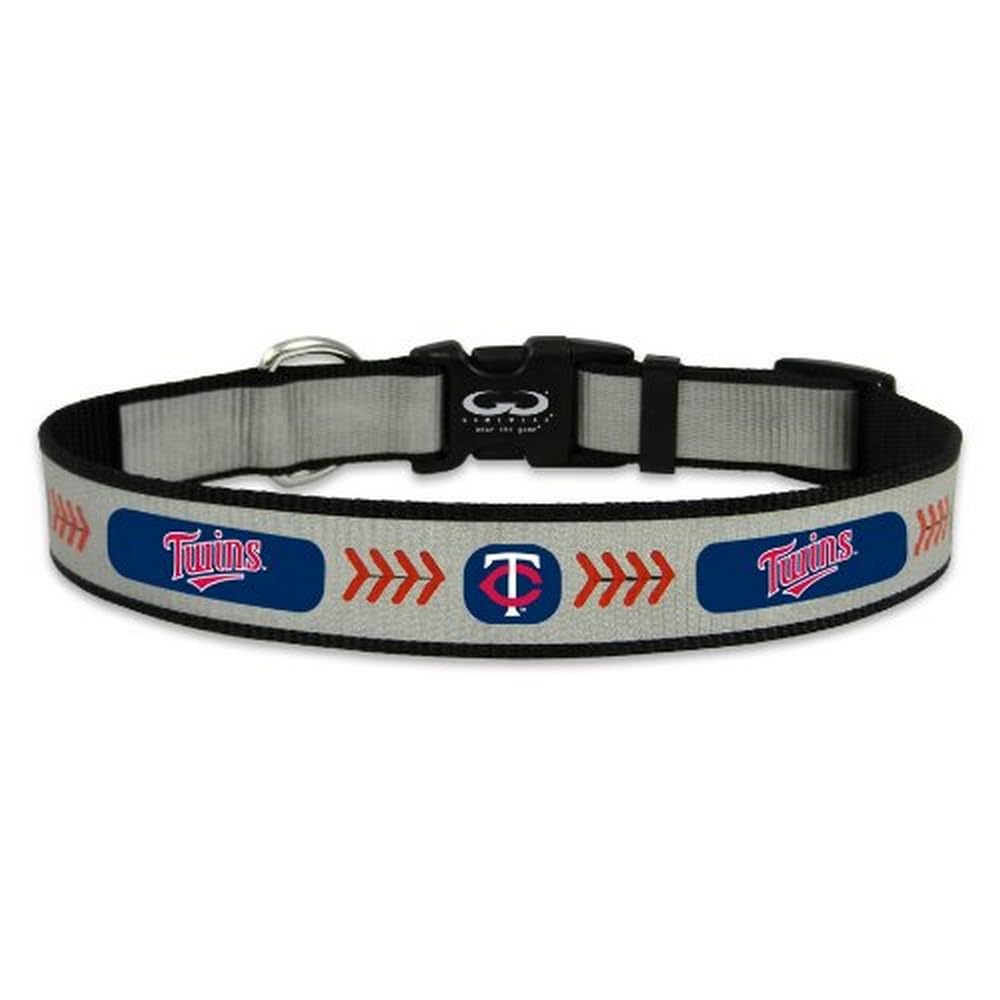 Mlb Minnesota Twins Baseball Pet Collar, Medium, Reflective