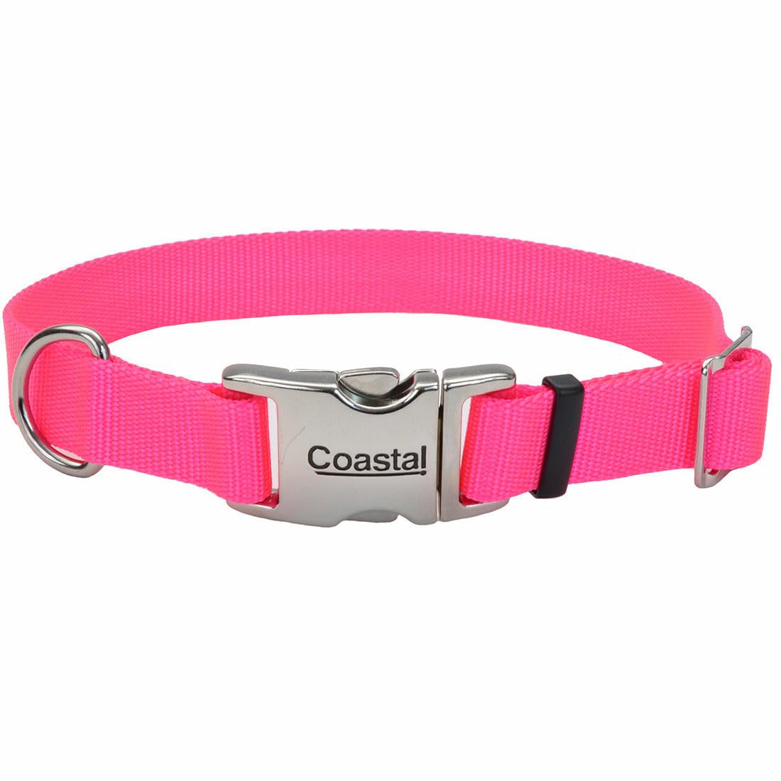 Coastal Pet Adjustable Dog Collar with Metal Buckle - Comfortable Fade-Resistant Dog Collar with Snap Lock - Perfect for Walking