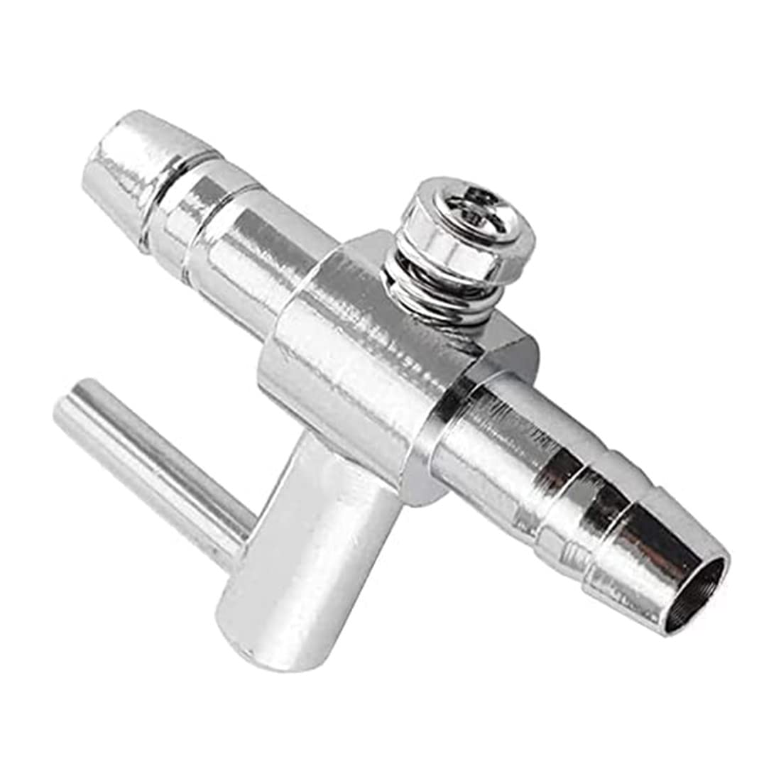 bnafes Stainless Steel Aquarium Fish Tank Air Flow Control Lever Pump Single Way Valve, 12pcs