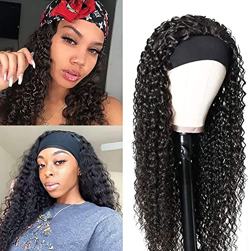Xsy None Lace Front Wigs Brazilian Deep Wave Human Hair Wigs Headband Wig For Black Women Glueless None Lace Front Wig With Head