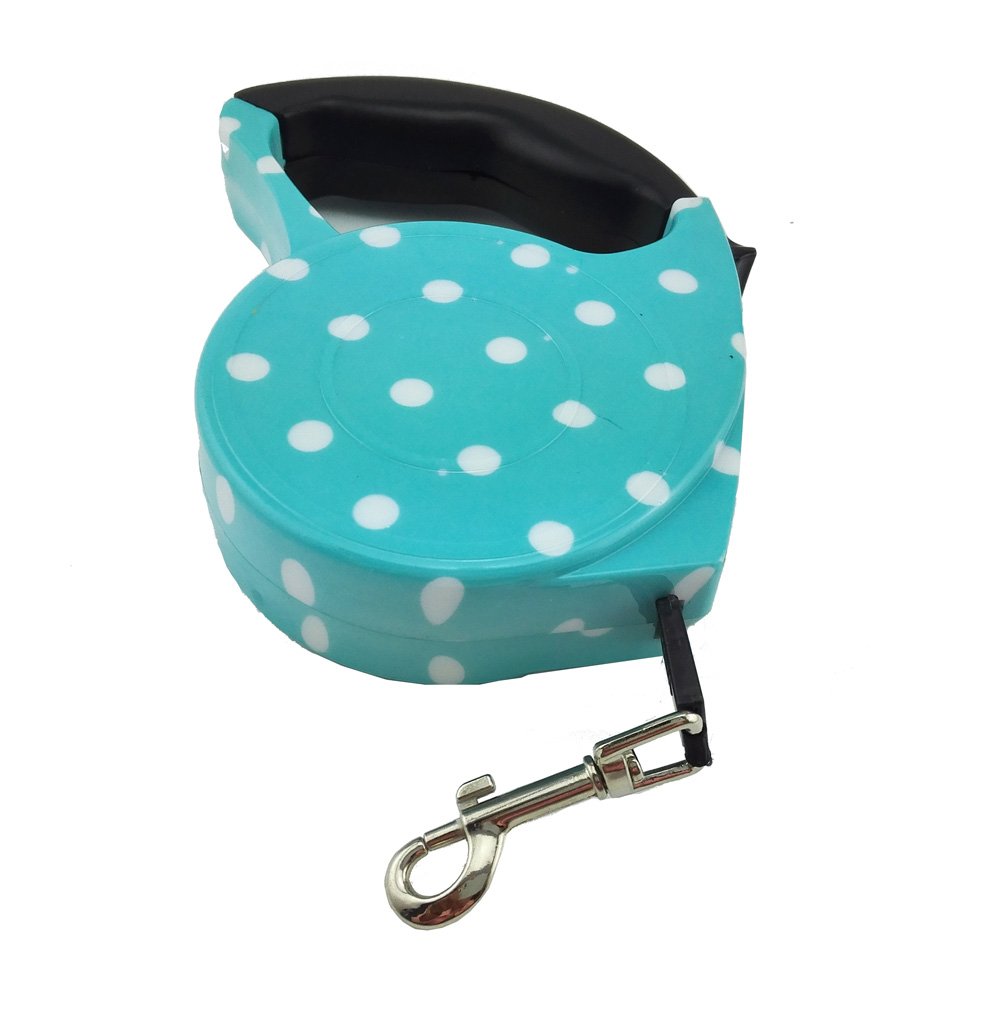 Yueton 16.5 Ft Pet Dog Cat Puppy Retractable Leash Traction Rope Walking Lead Leash (Blue)