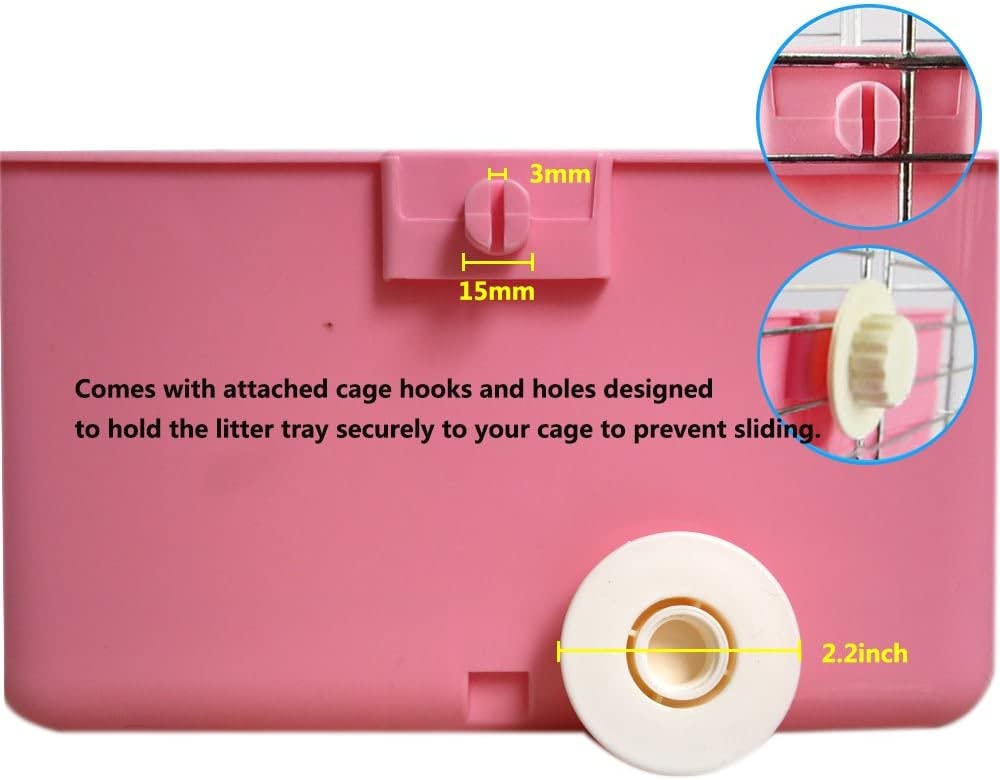 Pet Small Rat Toilet, Square Potty Trainer Corner Litter Bedding Box Pet Pan For Small Animal/Rabbit/Guinea Pig/Galesaur/Ferret (White)