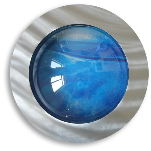 Fish Bubbles Brushed Aluminum Fish Bubble With Deluxe Wall Mounted Fish Tank