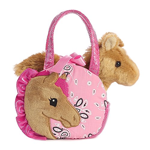 Aurora World Fancy Pals Pretty Pony Pet Carrier Pink, 5.5'