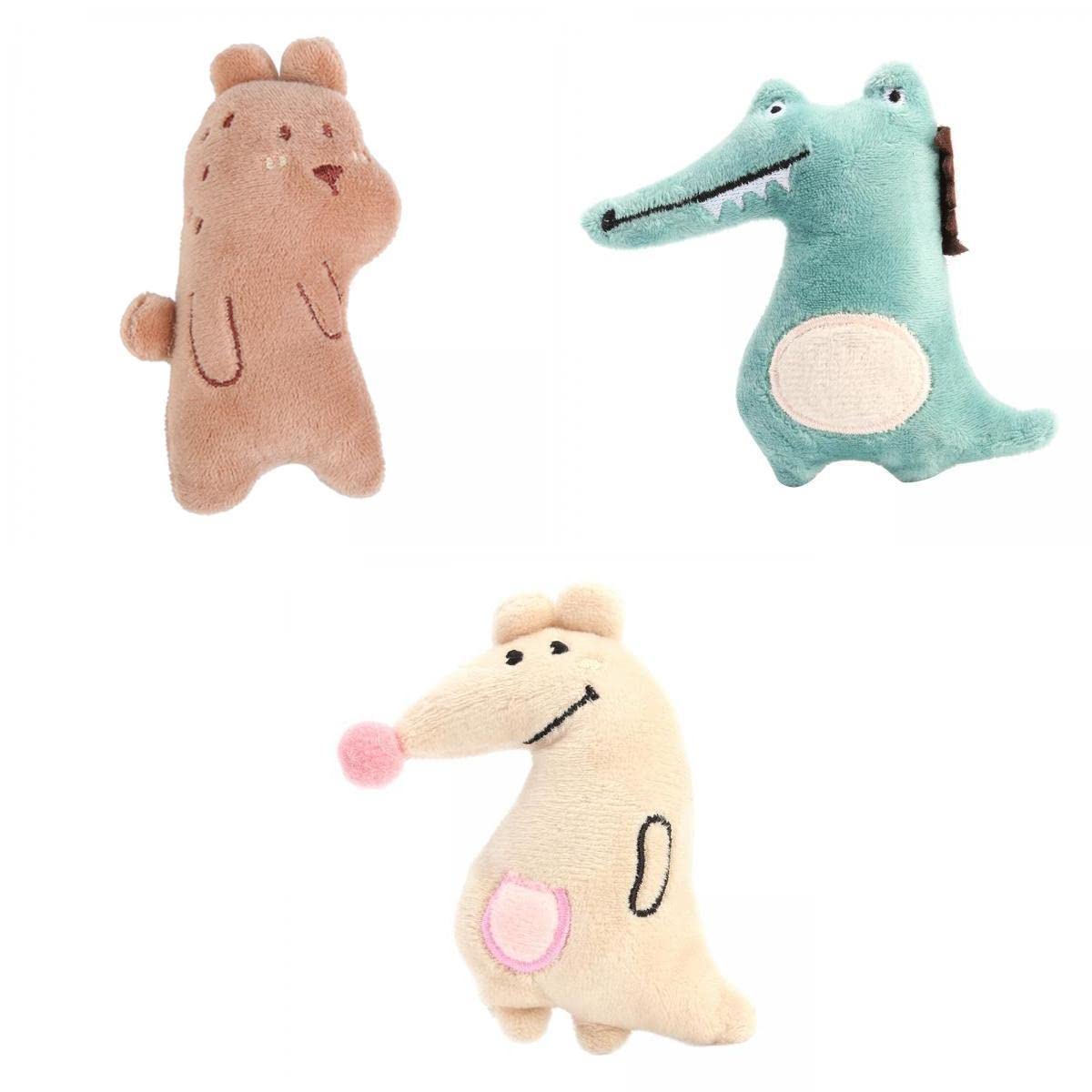 Merishopp 3Pcs Cat Dog Toothbrush Fish Mouse Catnip Molar Stick Toys Bear | Pet Supplies | Cat Supplies | Toys