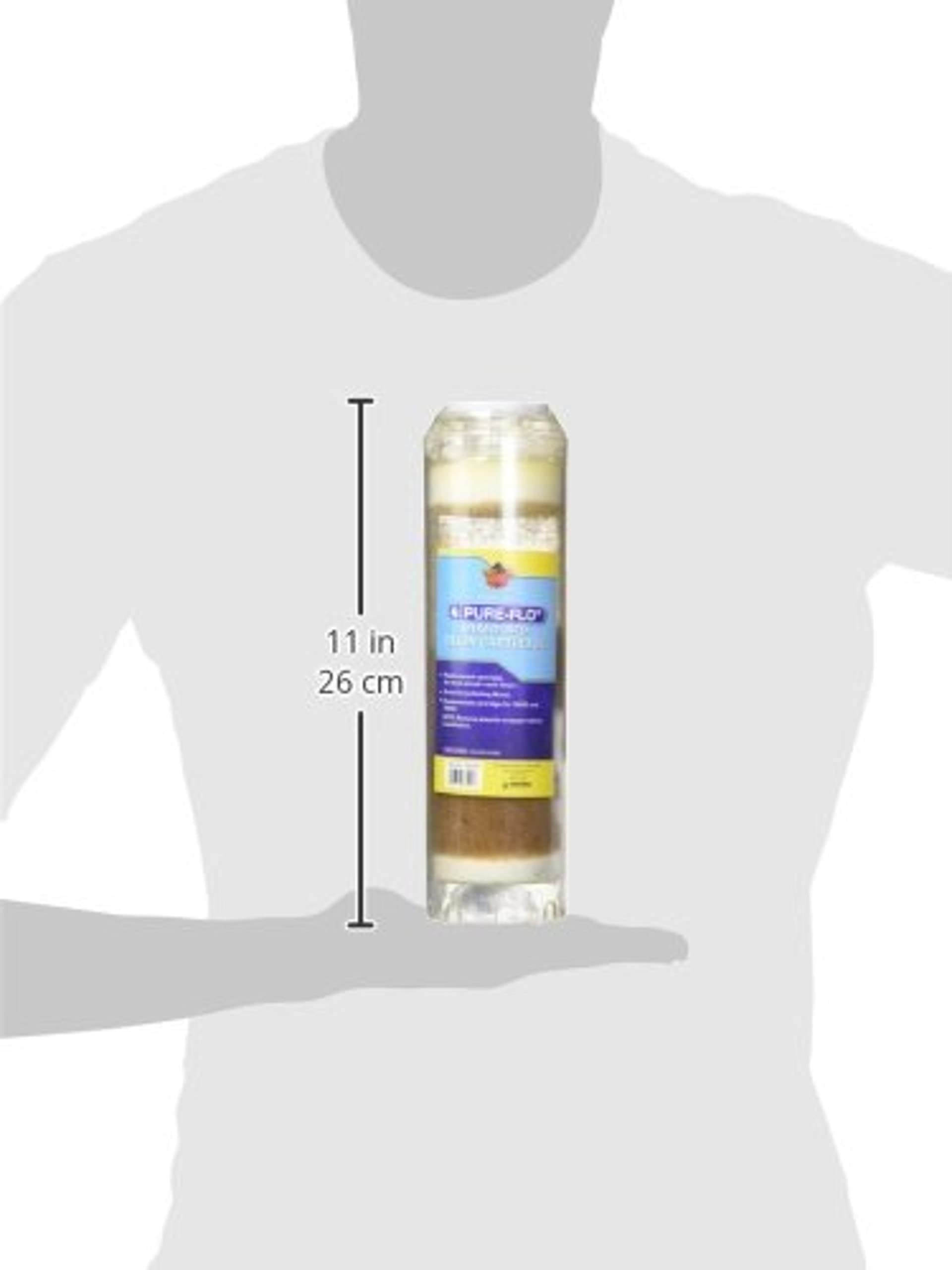 Coralife Aquarium Fish Tank Marine Salt Water Pure-Flo Mixed-Bed Deion Cartridge, 9.5 Inch