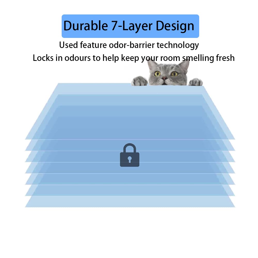 28 Feet Cat Litter Refill Bags With 7-Layer Material Effectively Prevents Odors Compatible With Litter Genie Refill Cartridge (4