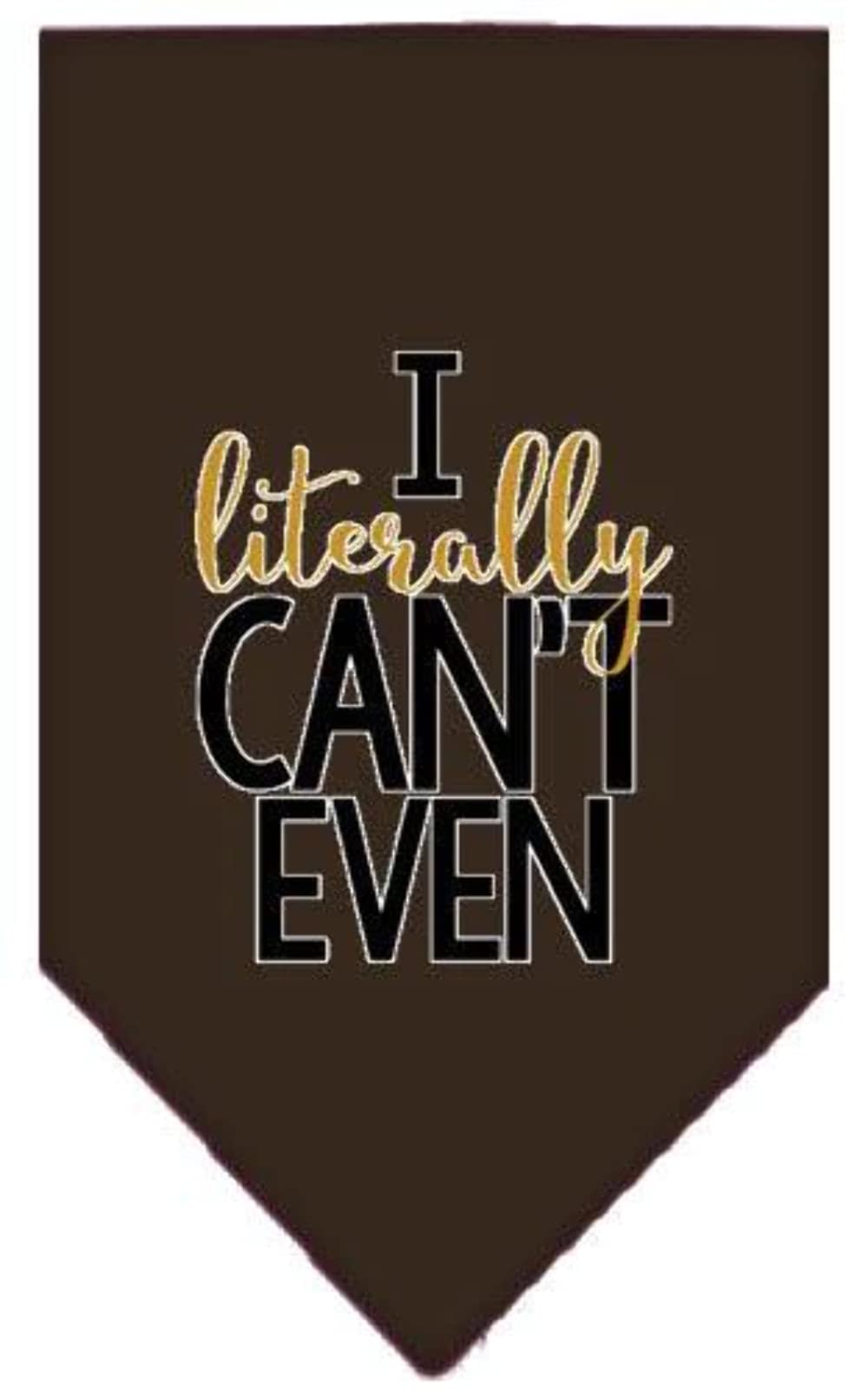 Pet and Dog Bandana Screen Printed, "I Literally Can't Even" Light Pink Large
