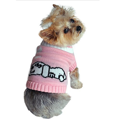 Doggie Design Fall Sweaters (Pink Dream, L)