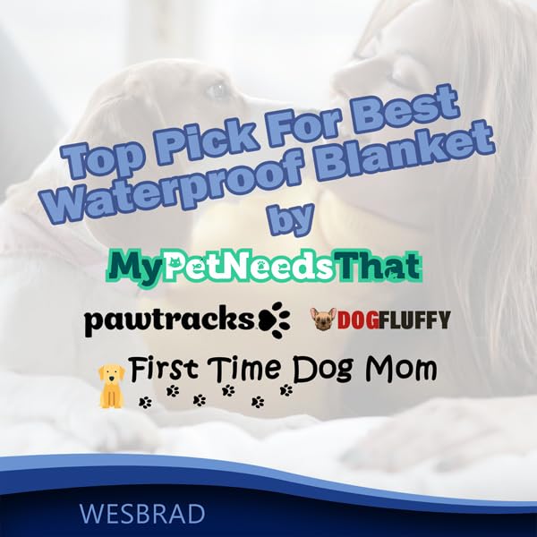 Wesbrad 100% Leak Proof, Waterproof Bed Cover, Totally Pee Proof, Ez-Wash, Durable, 3 Layer Blanket (Queen-King 90'X80', Slate Grey, Cool Grey) Adults, Pets, Dogs, Cats