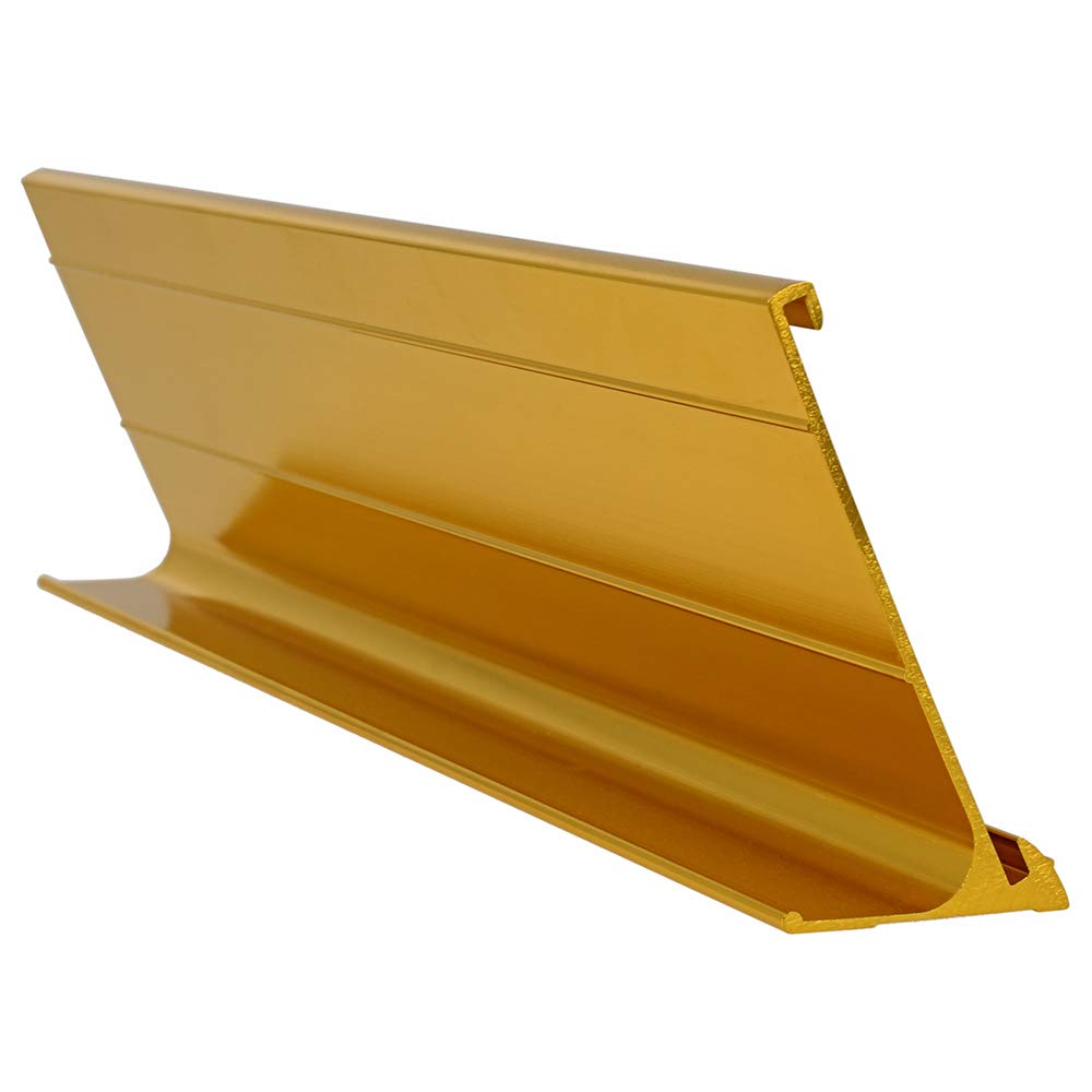 2 x 8 Aluminum Name Plate Holder for Desk - Set of 5 - Office Business Door Sign Holder - Gold-New