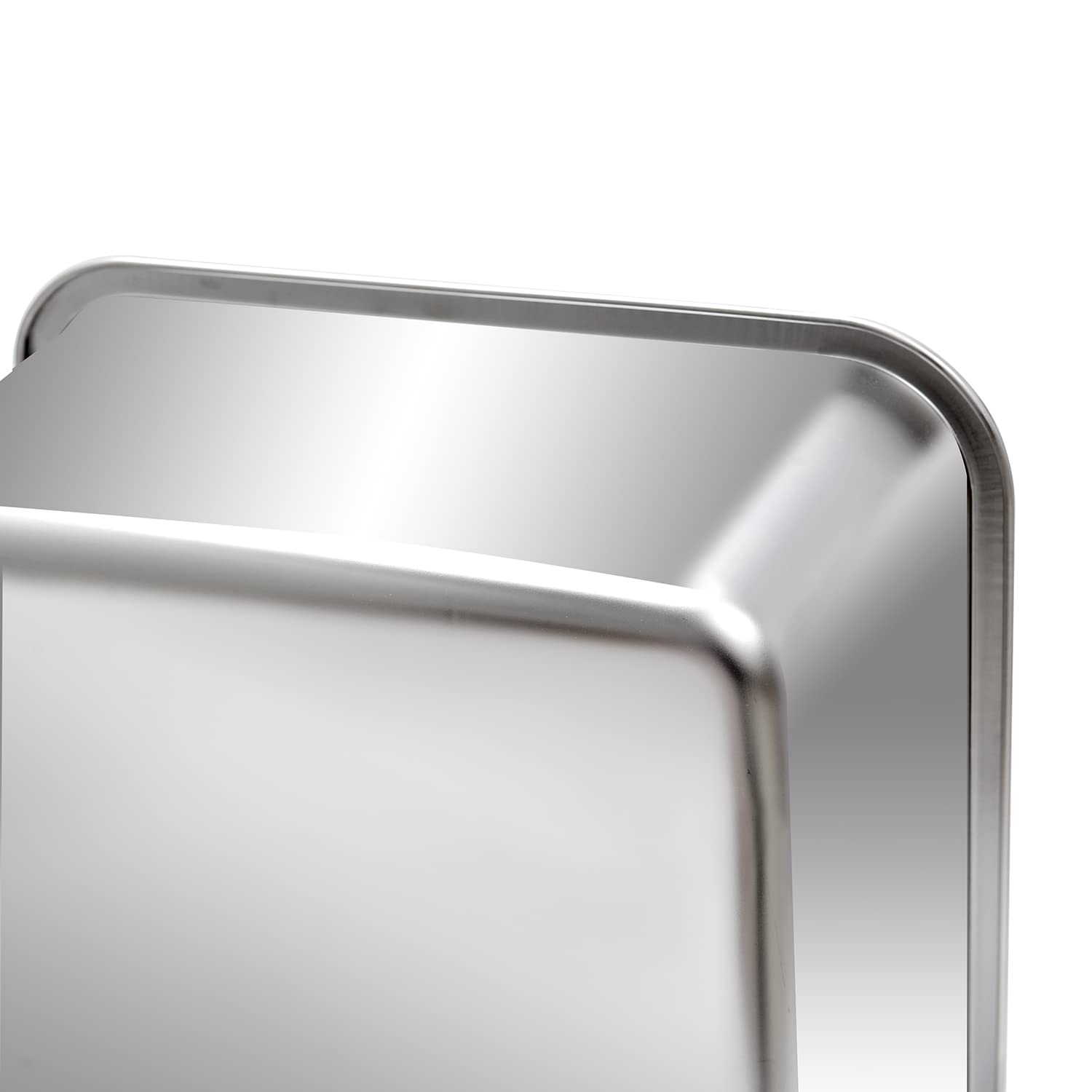 Kichwit Stainless Steel Litter Box For Cat, Non Stick Smooth Surface (17.5' L X 13.5' W X 6' H)