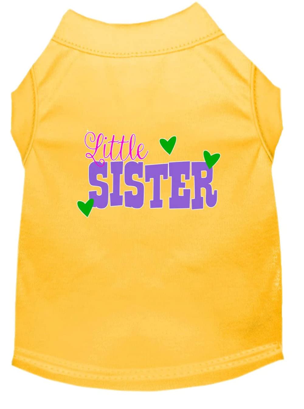 Pet Dog & Cat Shirt Screen Printed, "Little Sister" Purple 3XL (25-35 lbs.)