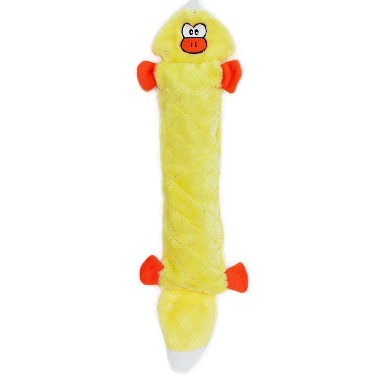 Zippypaws Jigglerz Plush Dog Toy With Squeaker, Stuffed Toy For Tough Play, Duck