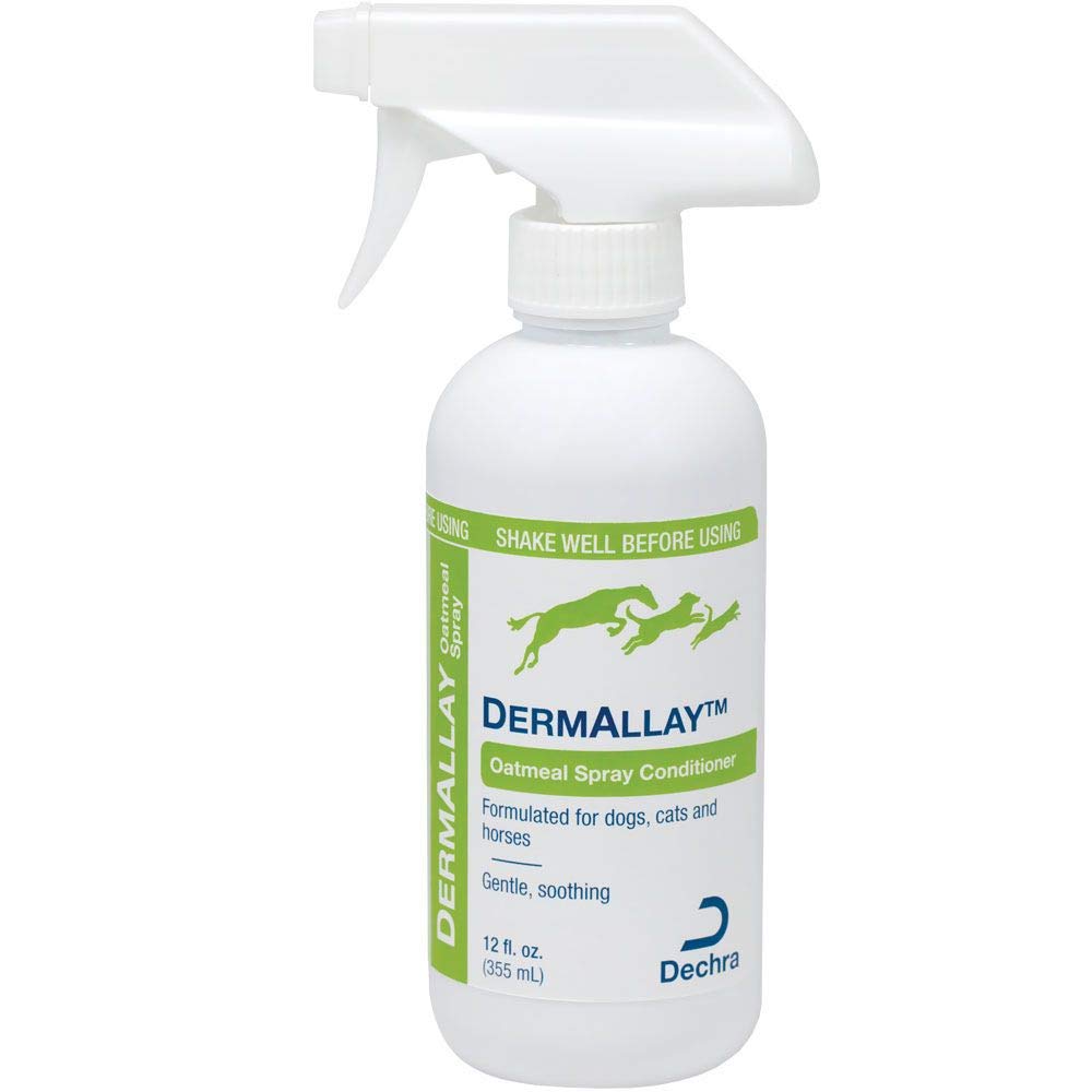 Dechra Dermallay Oatmeal Spray Conditioner For Cats And Dogs 12 Oz,White