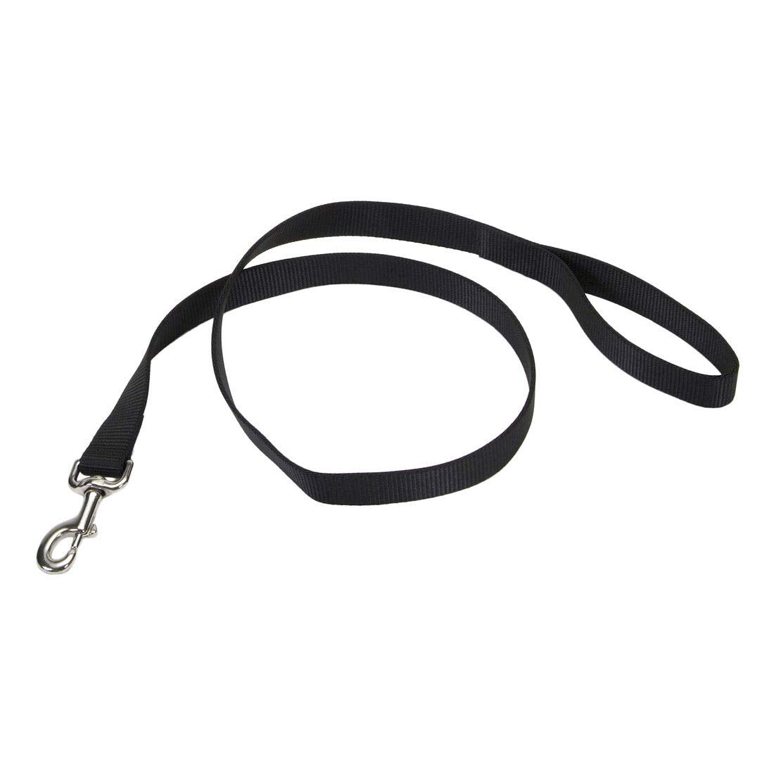 Coastal Pet Single-Ply Dog Leash - Sturdy Pet Leash - Comfortable & Stylish - Resists Fraying - Vibrant & Fade-Resistant Color - Black, 3/4' X 6'