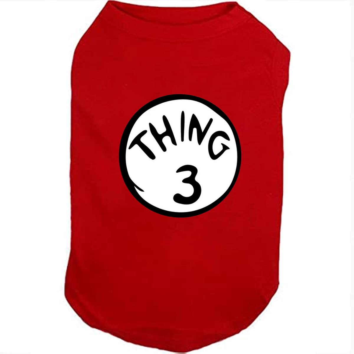 Sueosu Dog Shirts For Pet Clothes Soft Breathable Puppy Shirts Pop Culture Thing 1 To Thing 9 Printed Pet T-Shirt (Red-3, Xx-Large)