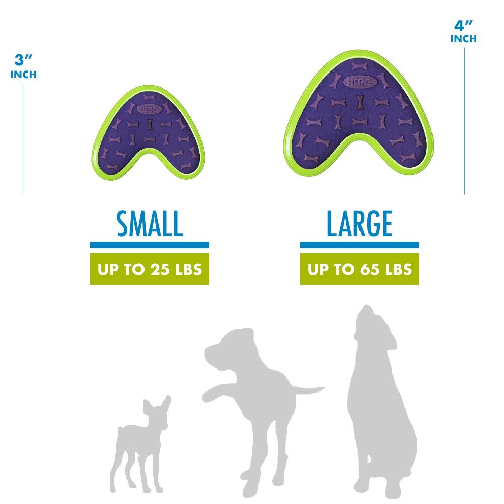 Hero | Outer Armor Boomerang Dog Toy | Dog Chew Toy | Dog Toys | Puppy Toys | Pet Toys | Designed For Medium To Large Sized Dogs From 45-65 Lbs | Purple