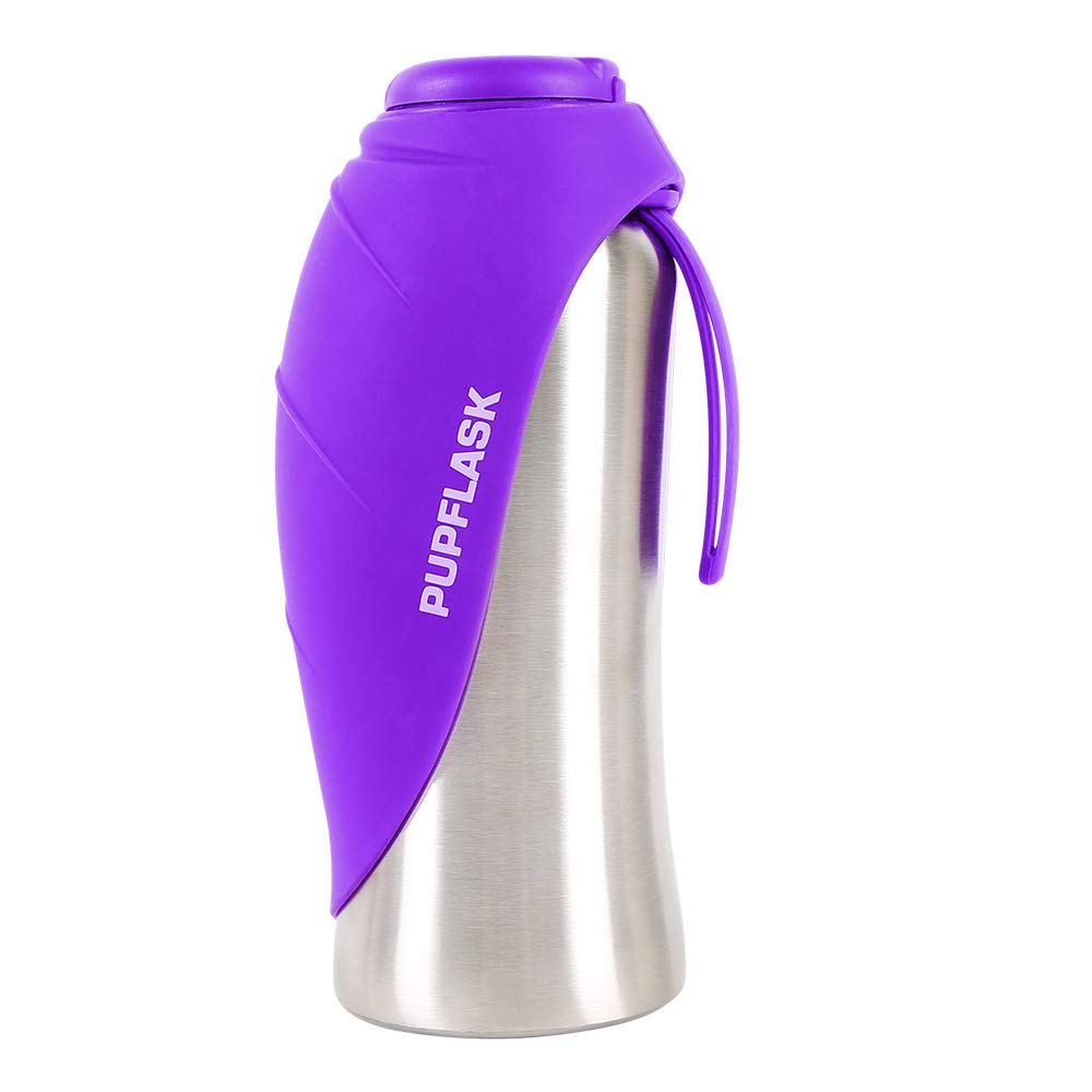 PupFlask Large Dog Water Bottle | 27 or 40 OZ Stainless Steel | Convenient Dog Water Dispenser | Puppy Travel Water Bowl | Porta