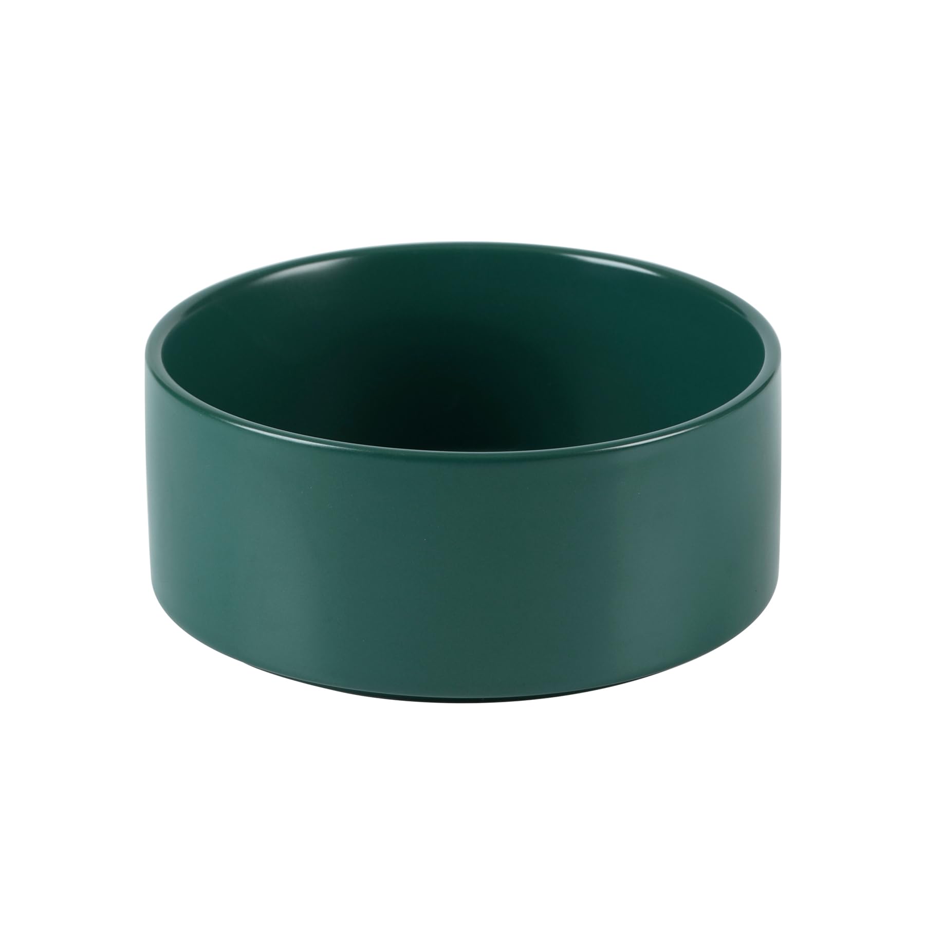 Havniva Non-Slip Ceramic Dog Food Bowl for Small & Medium Dogs - Cat Water Bowl, Protects Cervical Spine (6in, Green)