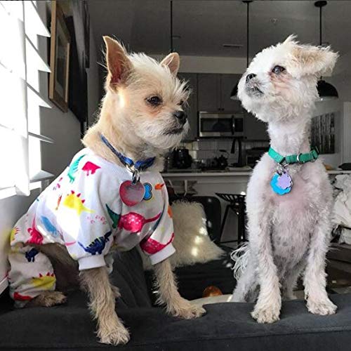 Cutebone Dinosaur Dog Pajamas Adorable Puppy Clothes Jumpsuit Pjs Pet Apparel Soft Fleece Cat Coat, Xlarge P01Xl