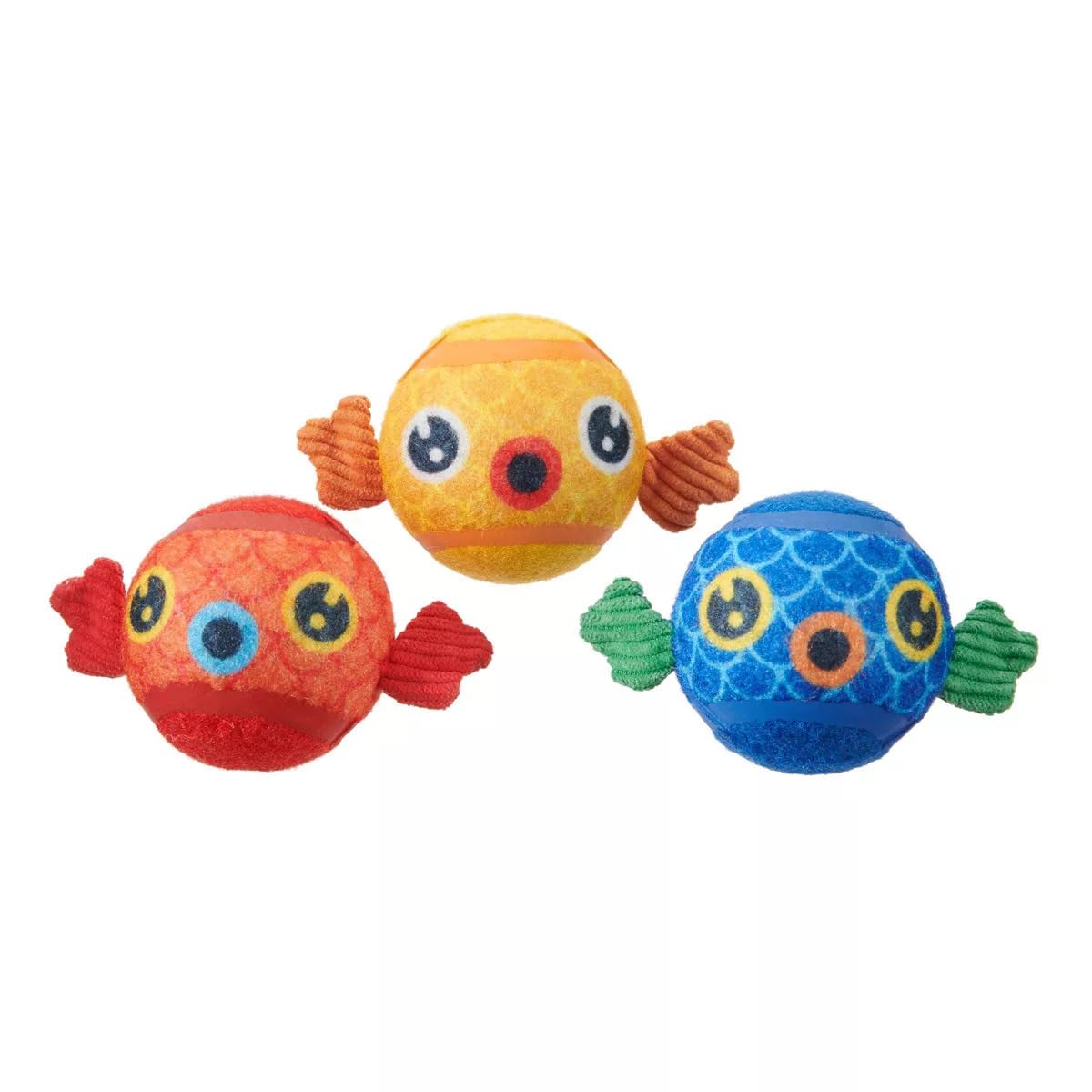 Barkbox Dog and Puppy Toy Guppies Trio of Tennis Balls for Tough Chewers, Fun Fetch and Perfect for Playful Pups, Durable, Engag