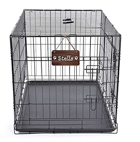 3'' X 6'' Aluminum Dog Crate Name Plate Sign - Personalized By Florida-Funshine