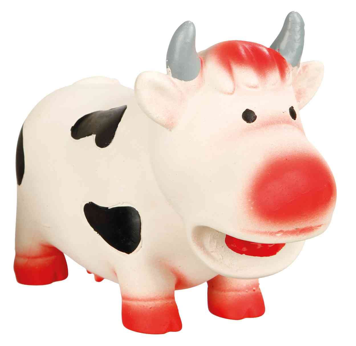Trixie Latex Cow Squeak Toy, 19 Cm, Pack of 4